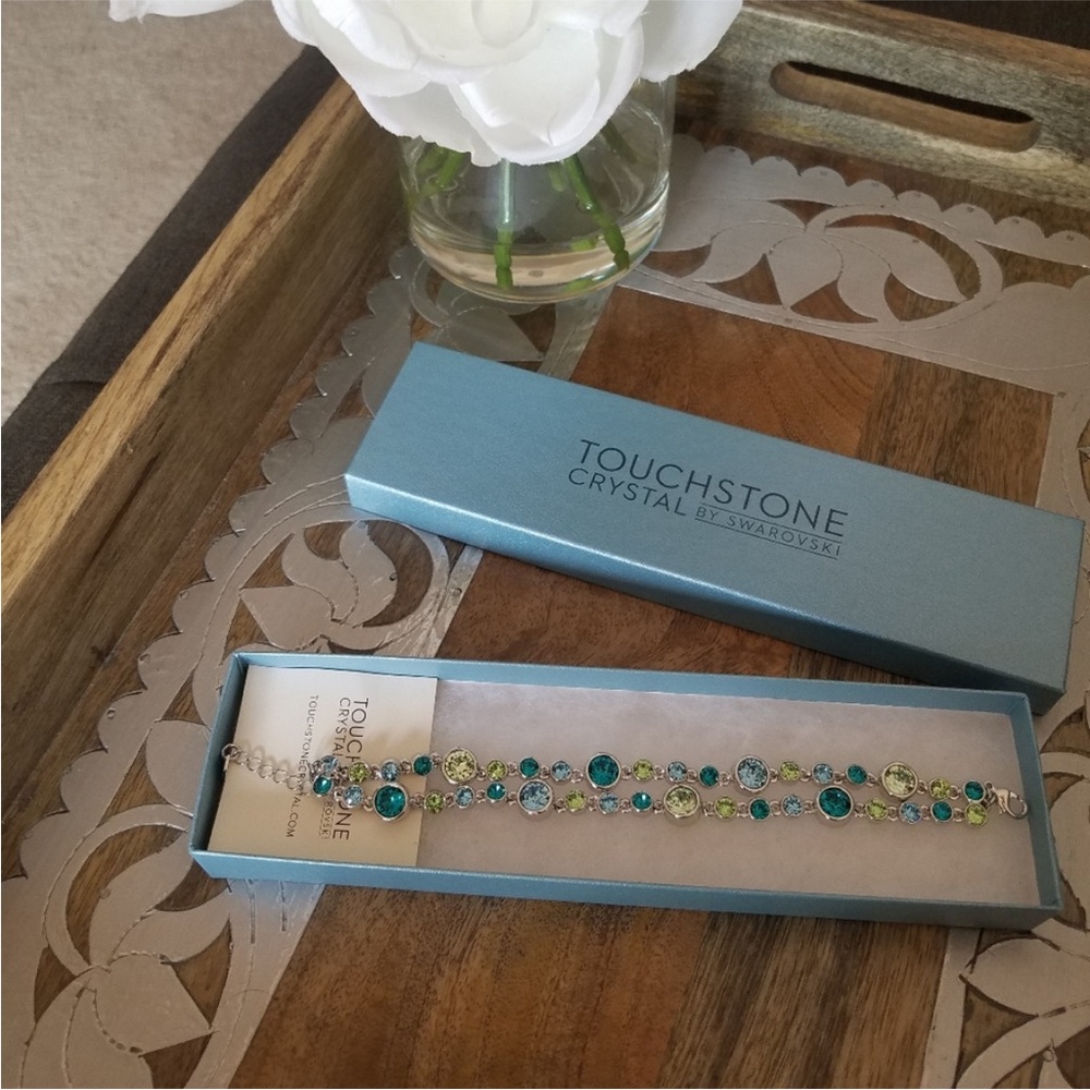 Authentic Swarovski Touchstone Multicolor Double … - image 3